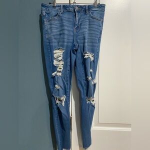 Distressed Blue Women's Jeans